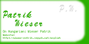 patrik wieser business card